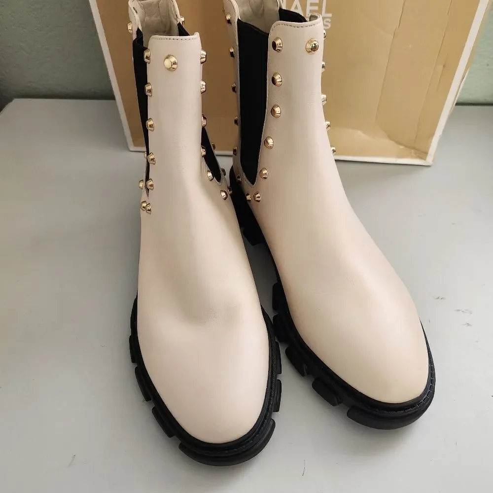 Michael Kors Astor Studded Women's Boots Size 7.5
